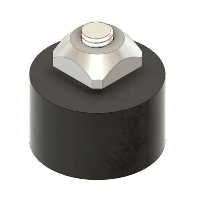 MODULAR SOLUTIONS DOOR PART<br>25MM X 15MM RUBBER DOOR STOP M6 STUD